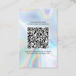 Tarjeta De Visita Holograma del código QR corporativo de logotipo co