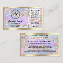 Tarjeta De Visita Holograma del logotipo de QRCode del microblade Ey