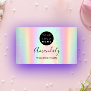 Tarjeta De Visita Holograma del logotipo del peluquero de la barra d