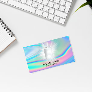 Tarjeta De Visita Holograma Dentista Dental Clinical Whitening B