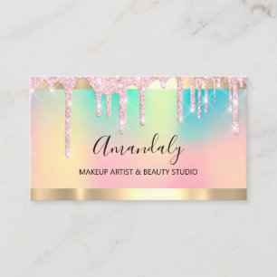 Tarjeta De Visita Holograma elegante del Salón del Pelo del Artista