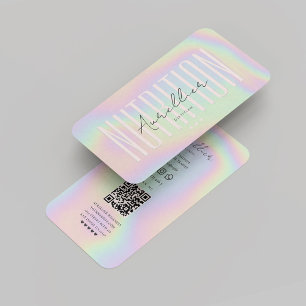 Tarjeta De Visita Holograma moderno dietista nutricionista