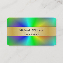 TARJETA DE VISITA HOLOGRAMA PAPEL PERLA COLORIDO PROFESIONAL COLOR