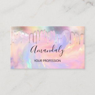 Tarjeta De Visita Holograma profesional de uñas capilares