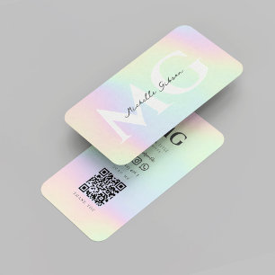 Tarjeta De Visita Holograma profesional moderno monograma