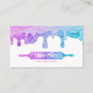 Tarjeta De Visita Holograma purpurina Cooking Bakery logotipo