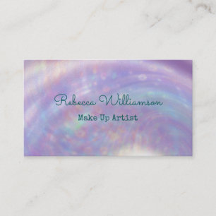 Tarjeta De Visita Holograma Riñón Púrpura Pastel Swirl