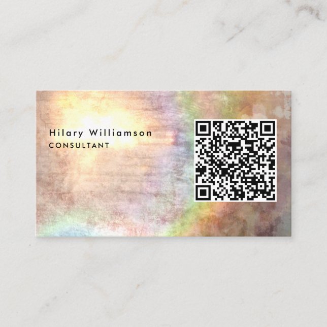 Tarjeta De Visita Holograma único de consultor pekinés de Grunge Cód (Anverso)