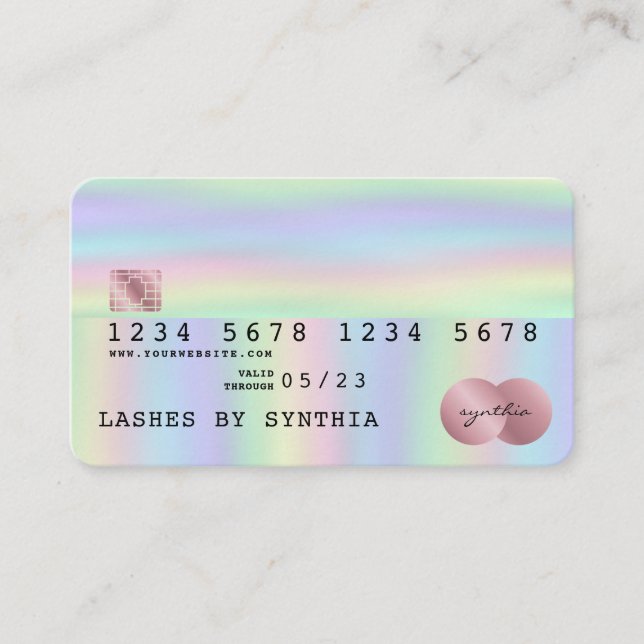 Tarjeta De Visita Holograph Credit Card Style Holographic Relieve me (Anverso)