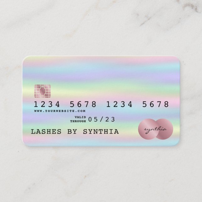 Tarjeta De Visita Holograph Credit Card Style Holographic Relieve me (Anverso)