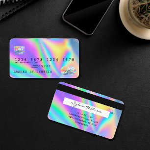 Tarjeta De Visita Holograph Modern Credit Card Style