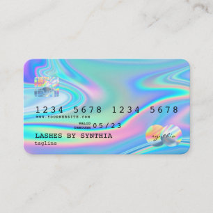 Tarjeta De Visita Holograph Modern Credit Card Style Add Logo