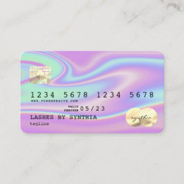 Tarjeta De Visita Holograph Modern Credit Card Style Add Logo