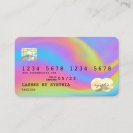 Tarjeta De Visita Holograph Modern Credit Card Style Add Logo
