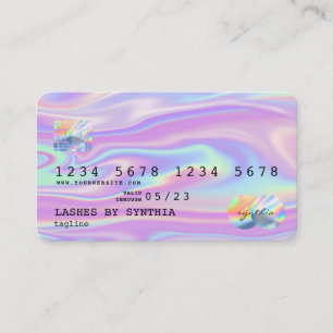 Tarjeta De Visita Holograph Modern Credit Card Style Add Logo