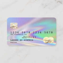 Tarjeta De Visita Holograph Modern Credit Card Style Add Logo