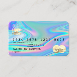 Tarjeta De Visita Holograph Modern Credit Card Style Add Logo