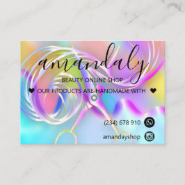 Tarjeta De Visita Holograph Shop Agradecimientos Producto de pelo de