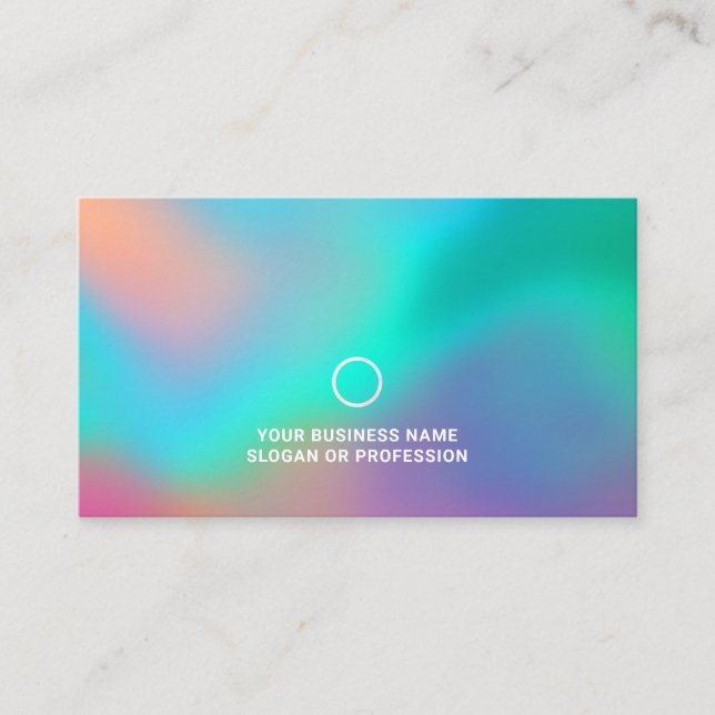 Tarjeta De Visita Holographic Wonderland | Logotipo profesional del  (Anverso)