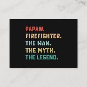 Tarjeta De Visita Hombre bombero de Papaw leyenda del mito regalos d