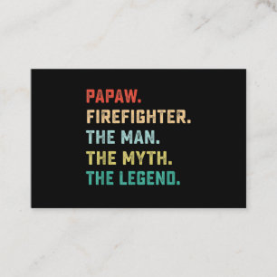 Tarjeta De Visita Hombre bombero de Papaw leyenda del mito regalos d
