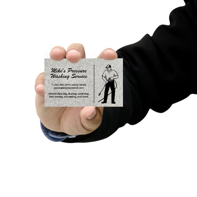 Tarjeta De Visita Hombre con arandela de presión | Servicios de limp (Subido por el creador)