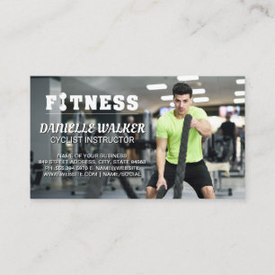Tarjeta De Visita Hombre con cuerdas de batalla   Fitness