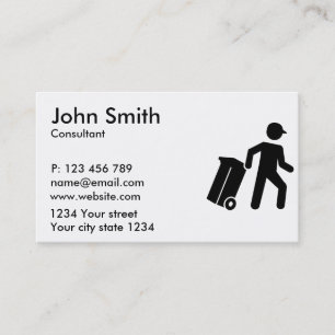 Tarjeta De Visita Hombre de basura