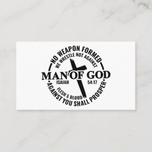 Tarjeta De Visita Hombre de Dios, ningún arma que se forme contra mí