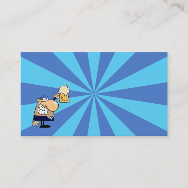 Tarjeta De Visita Hombre de Negocios Brindando (Anverso)