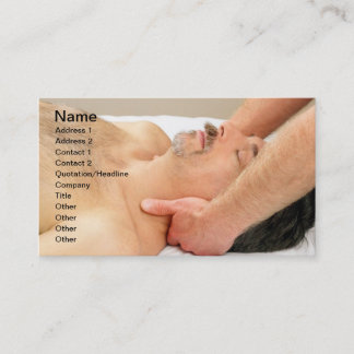 Tarjeta De Visita Hombre que consigue masaje del cuello