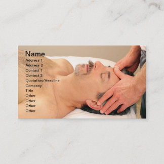Tarjeta De Visita Hombre que da masajes a la cara masculina