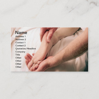 Tarjeta De Visita Hombre que da masajes al pie masculino