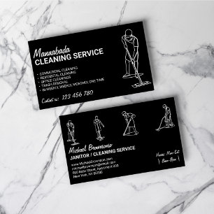 Tarjeta De Visita Hombres de limpieza de la Casa Blanca Janitorial