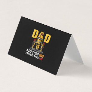 Tarjeta De Visita Hombres Papá Hijos Primeras Hijas Héroes Primero E