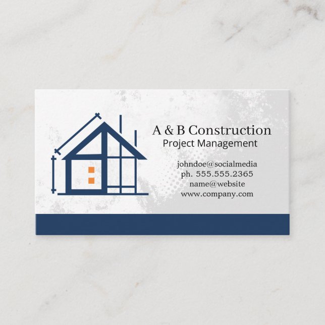 Tarjeta De Visita Home Construction | Project Builder Architect (Anverso)