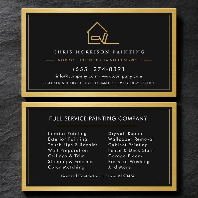 Tarjeta De Visita Home Painter Contractor Painting Service (Subido por el creador)