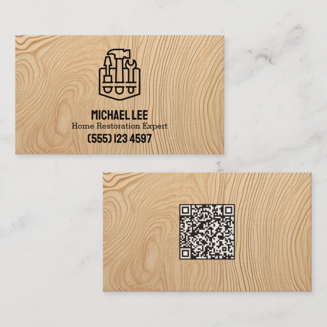 Tarjeta De Visita Home Restoration Decking Vcard QR (Anverso / Reverso)
