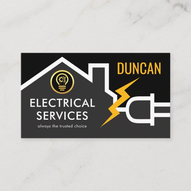 Tarjeta De Visita Home Roof Power Plug Frame  (Anverso)