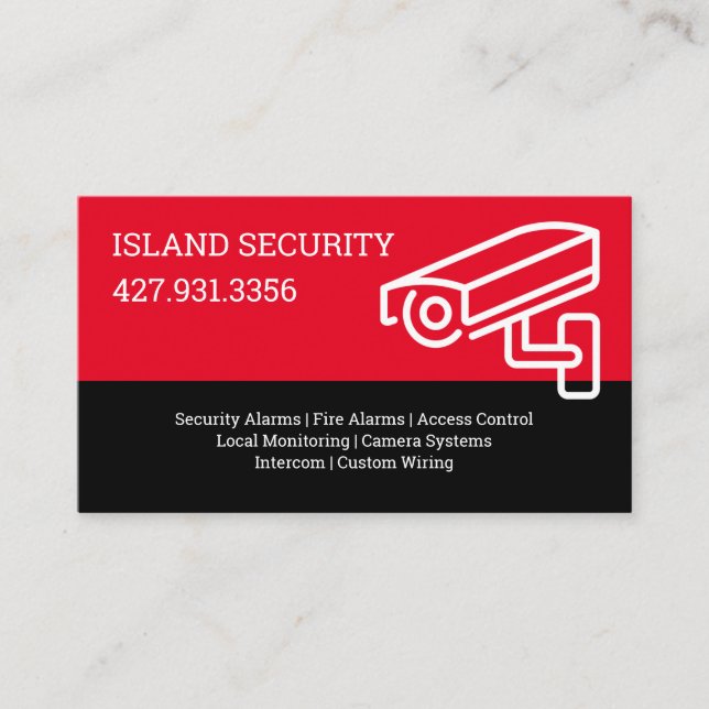 Tarjeta De Visita Home Security Company Business Card (Anverso)