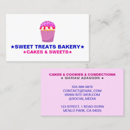 Tarjeta De Visita Homemade Pastry Chef | Cute Cake Bakery Logo 