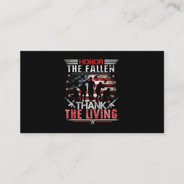 Tarjeta De Visita Homenaje al fallecido veterano apoyo militar M (Anverso)