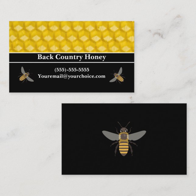 Tarjeta De Visita Honey Bee (Anverso / Reverso)