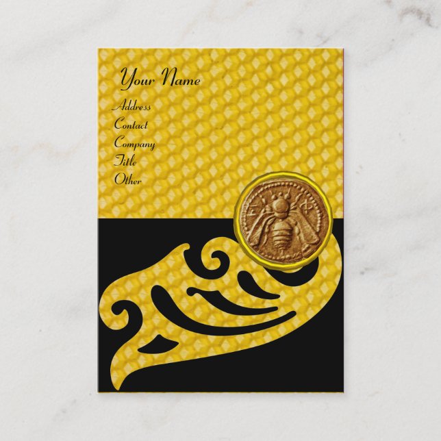 TARJETA DE VISITA HONEY BEE, APIARISTA DE BEEKEEPER (Anverso)