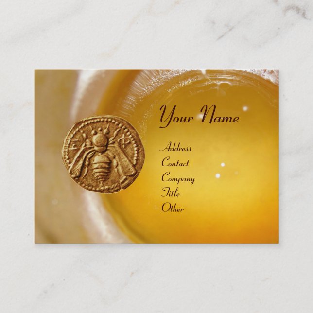 TARJETA DE VISITA HONEY BEE, APIARISTA DE MANTENIMIENTO DE AZOTES (Anverso)