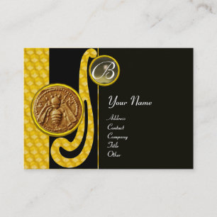 TARJETA DE VISITA HONEY BEE, BEEKEEPER APIARIST MONOGRAM