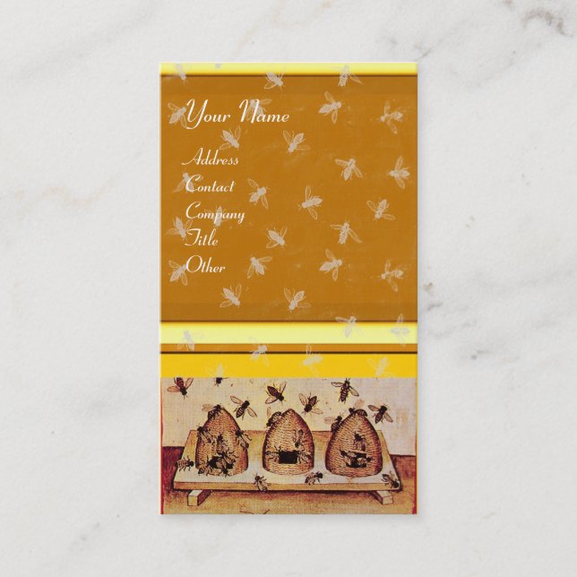 TARJETA DE VISITA HONEY BEE, BEEKEEPING (Anverso)