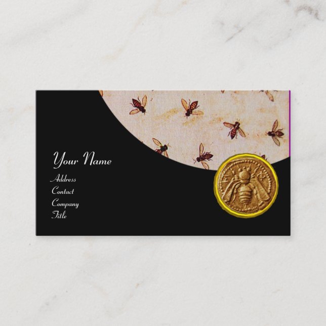 TARJETA DE VISITA HONEY BEE, BEEKEEPING (Anverso)