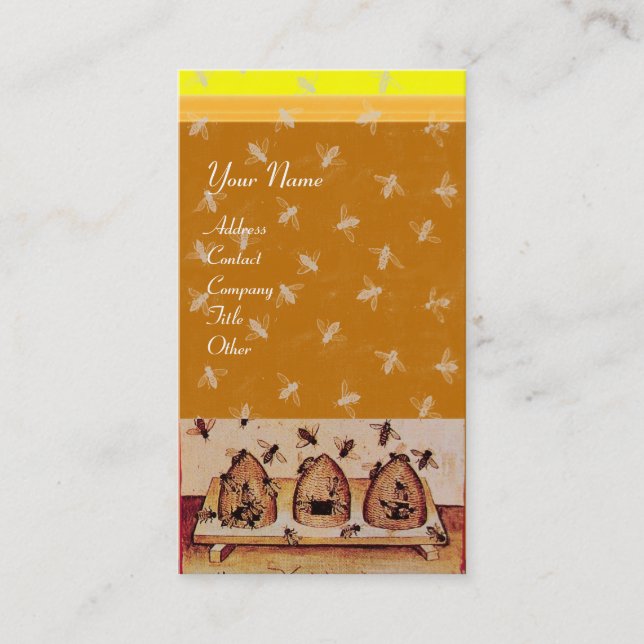 TARJETA DE VISITA HONEY BEE, BEEKEEPING (Anverso)