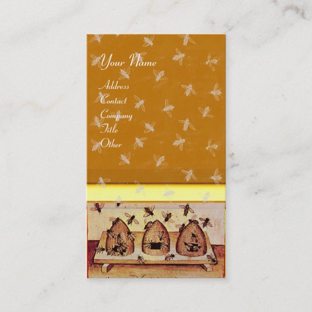 TARJETA DE VISITA HONEY BEE, BEEKEEPING (Anverso)